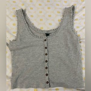 wild fable grey waffle knit tank top
